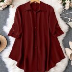 Stitched Semi Long Tops One Piece